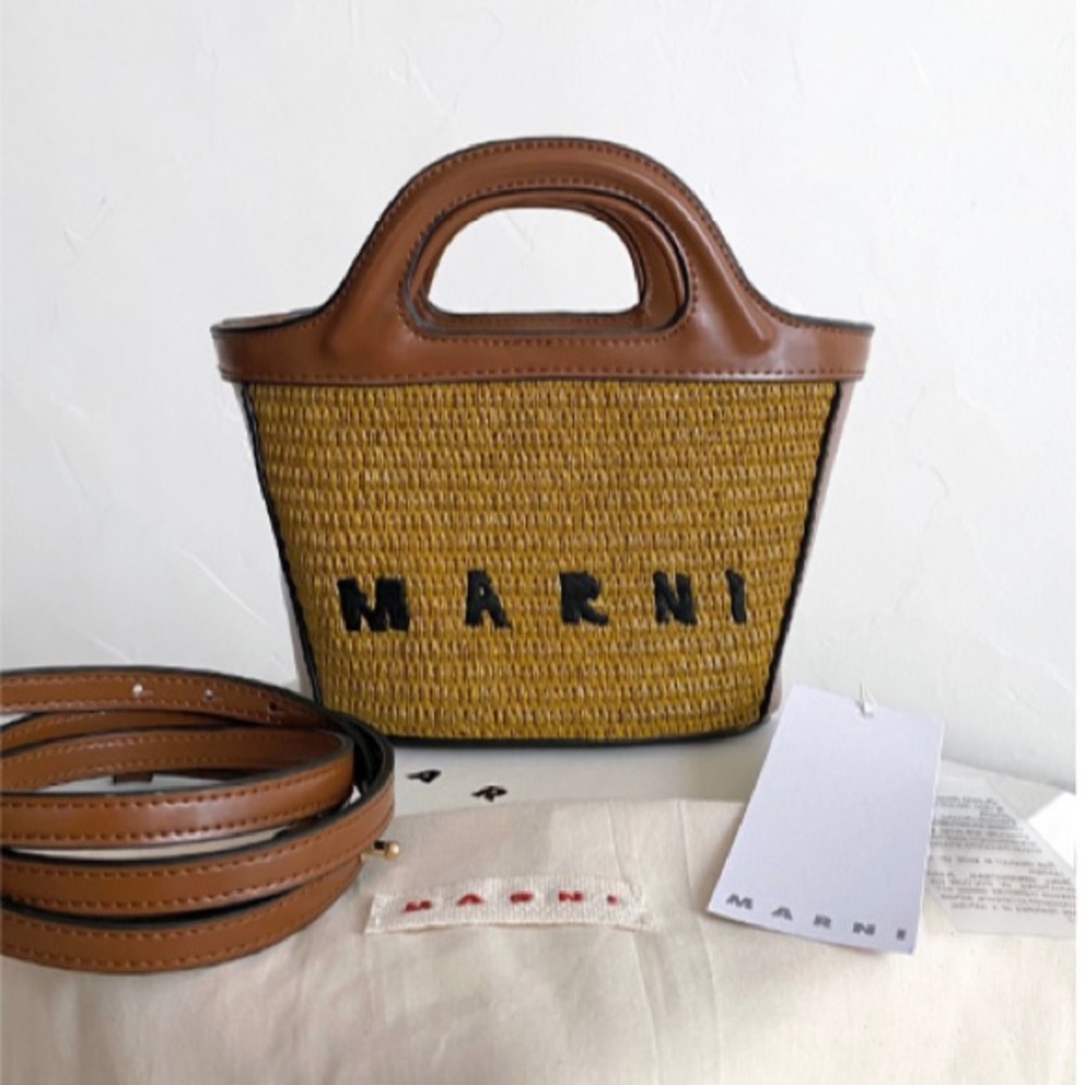 Marni Raffia Basket Mini Bag